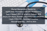 Digital therapeutics market by application (prevention (obesity, prediabetes), sales channel (b2c (caregiver, patient), b2b (payer, employer, provider, pharma)), care (diabetes, crd, cvd, cns, smoking cessation, musculoskeletal)), - 2019 to 2024