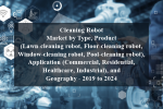 Cleaning robot market by type, product (lawn-cleaning robot, floor-cleaning robot, window-cleaning robot, pool-cleaning robot), application (commercial, residential, healthcare, industrial), and geography - 2019 to 2024