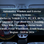 Automotive Window and Exterior Sealing Systems Market by Vehicle (LCV, PC, EV, HCV), Component Type (Roof Ditch Molding, Glass Run Channels, Exterior Seals (Hood Seals, Front Windshield, Trunk Seals)), and Region - 2019 to 2024