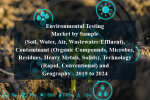 Environmental testing market by sample (soil, water, air, wastewater/effluent), contaminant (organic compounds, microbes, residues, heavy metals, solids), technology (rapid, conventional) and geography - 2019 to 2024