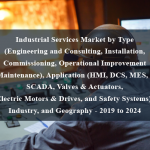 Industrial Services Market by Type (Engineering and Consulting, Installation, Commissioning, Operational Improvement and Maintenance), Application (HMI, DCS, MES, PLC, SCADA, Valves & Actuators, Electric Motors & Drives, and Safety Systems), Industry, and Geography - 2019 to 2024